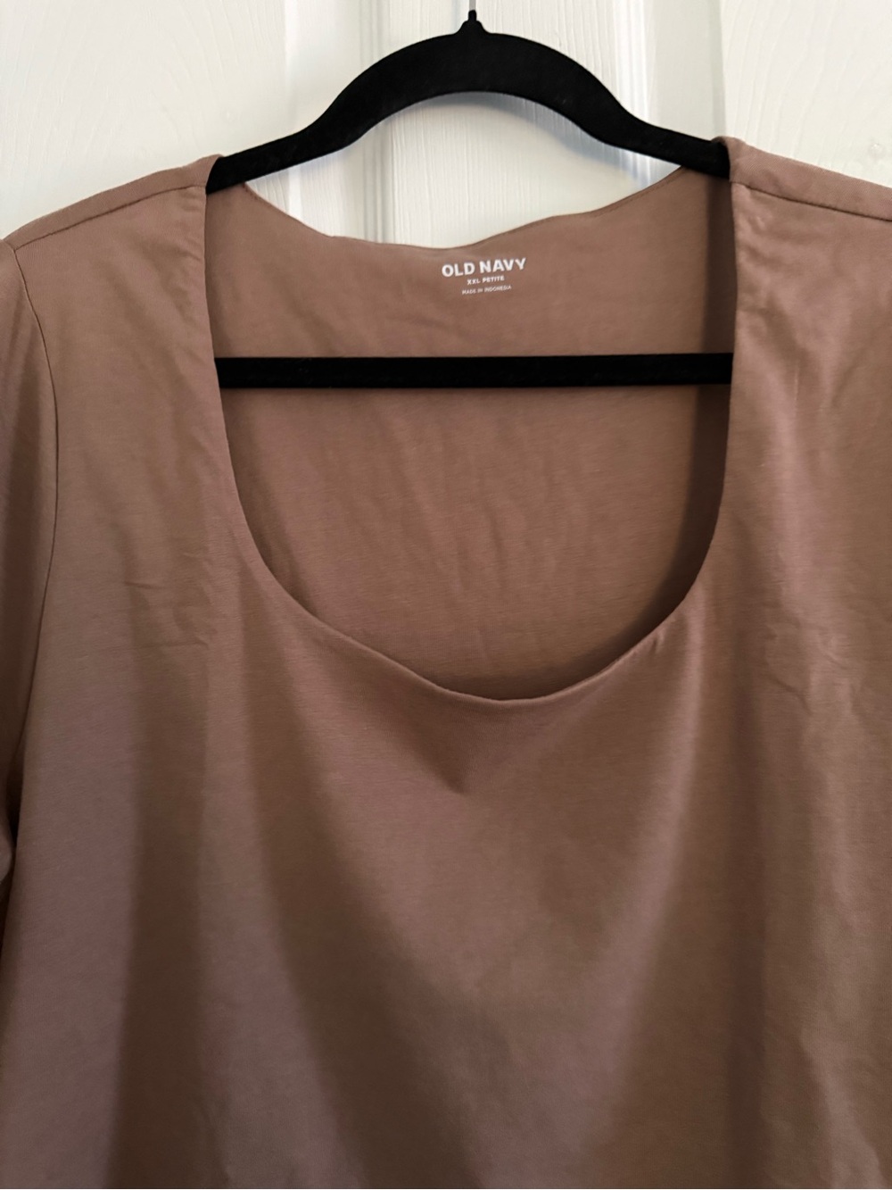 Old Navy Long Sleeve Scoop Neck Top - Taupe - NWT - XXL Petite - Picture 2 of 9
